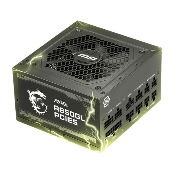 Fuente de Poder MSI MAG A850GL PCIe 5 850W 80 Plus Gold Modular